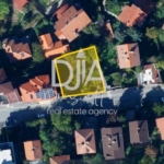 Парцел 489 кв.м в Бояна, УПИ XXV-289а — снимка от въздуха с границите на имота