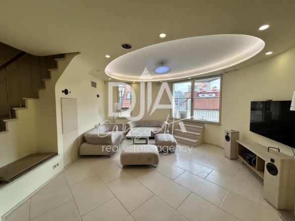 Изключително светъл мезонет на три нива, покривна тераса 360 градуса и гараж за продажба в кв. Манастирски ливади - 0